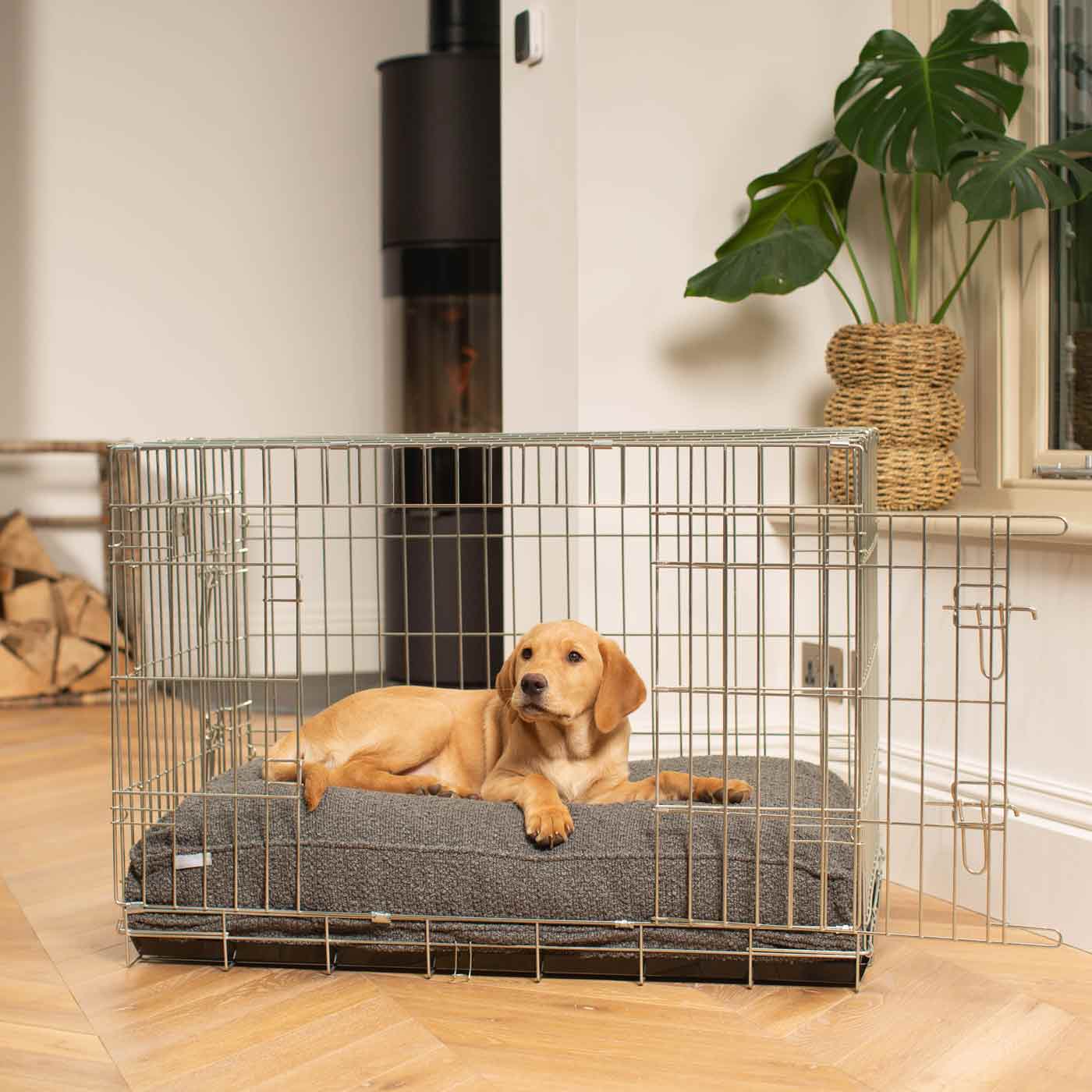 Dog Cushion in Granite Boucl by Lords & Labradors