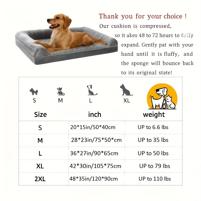 Three-Sided Protection Cervical Design, Luxury Rose Velvet Dog Bed/Cat Bed, Breathable and Refreshing for All Seasons, Durable Soft Long Plush