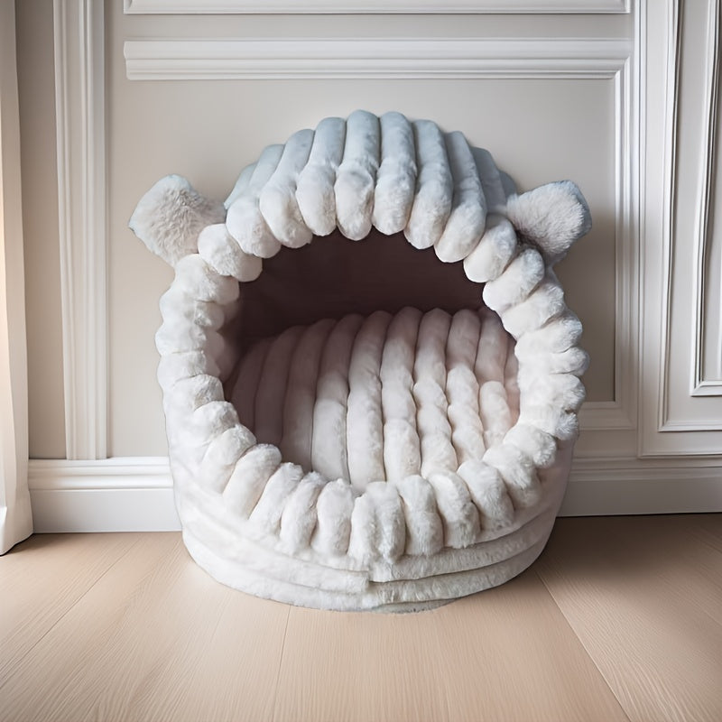 [Cozy Cat Bed] Cozy Cartoon Cat Cave Bed | Suitable for Small, Medium, And Large Dogs And Cats, Warm And Comfortable, Perfect Christmas Gift