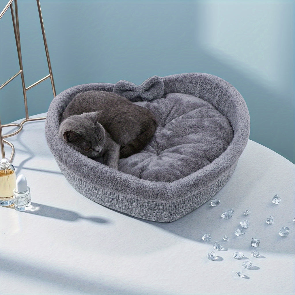 Heart-shaped pet bed cat and dog kennel four seasons universal small and medium-sized dogs and cats with cute dog pad cat kennel