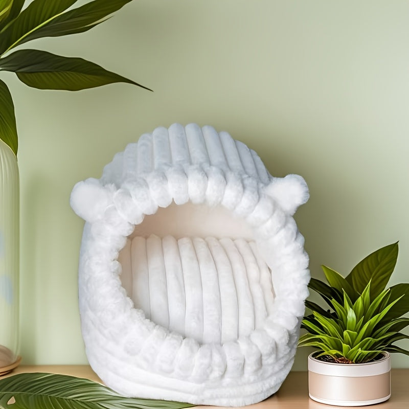 [Cozy Cat Bed] Cozy Cartoon Cat Cave Bed | Suitable for Small, Medium, And Large Dogs And Cats, Warm And Comfortable, Perfect Christmas Gift