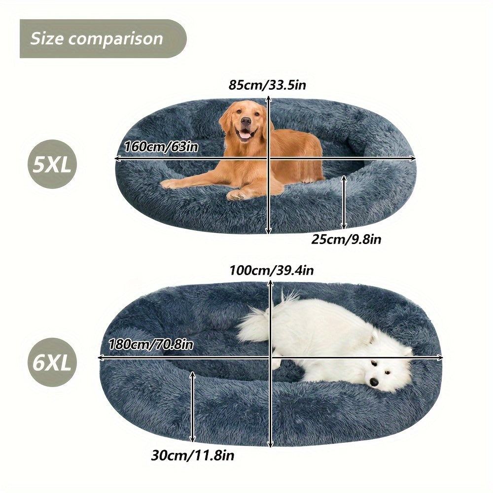 [Orthopedic Dog Bed] Orthopedic Dog Bed | Large Washable Faux Fur Pet Bed for Humans & Dogs - Shared Comfort Bed for Couples, Spacious Indoor/Outdoor Couch Replacement - Easy-Clean Shared Napping Bed, Indoor Outdoor Pet Bed, Cozy Lounging Spot, Durable