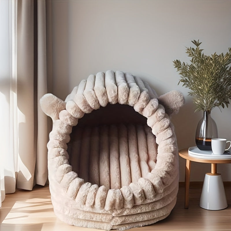 [Cozy Cat Bed] Cozy Cartoon Cat Cave Bed | Suitable for Small, Medium, And Large Dogs And Cats, Warm And Comfortable, Perfect Christmas Gift