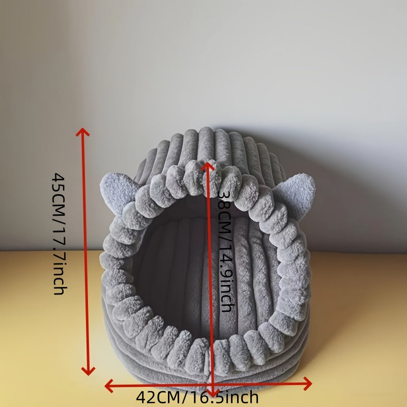 [Cozy Cat Bed] Cozy Cartoon Cat Cave Bed | Suitable for Small, Medium, And Large Dogs And Cats, Warm And Comfortable, Perfect Christmas Gift