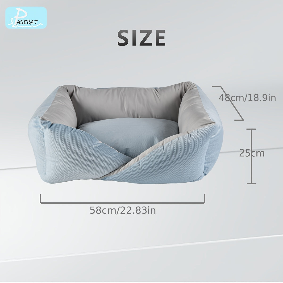 PASERATI Cozy Pet Bed for Small to Extra-Small Dogs & Cats - Pink and Gray, Plush Polyester, Non-Assemblable, All-Season Comfort Nest with Soft Interior, Cozy Pet Nest|Stylish Pet Furniture|Soft Pet Comfort, Small Dog Bed