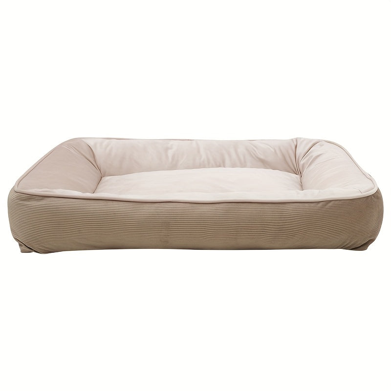 1pc Corduroy Thickened Square Pet Nest Medium Large Dog Bed Soft Comfortable All-Season Universal