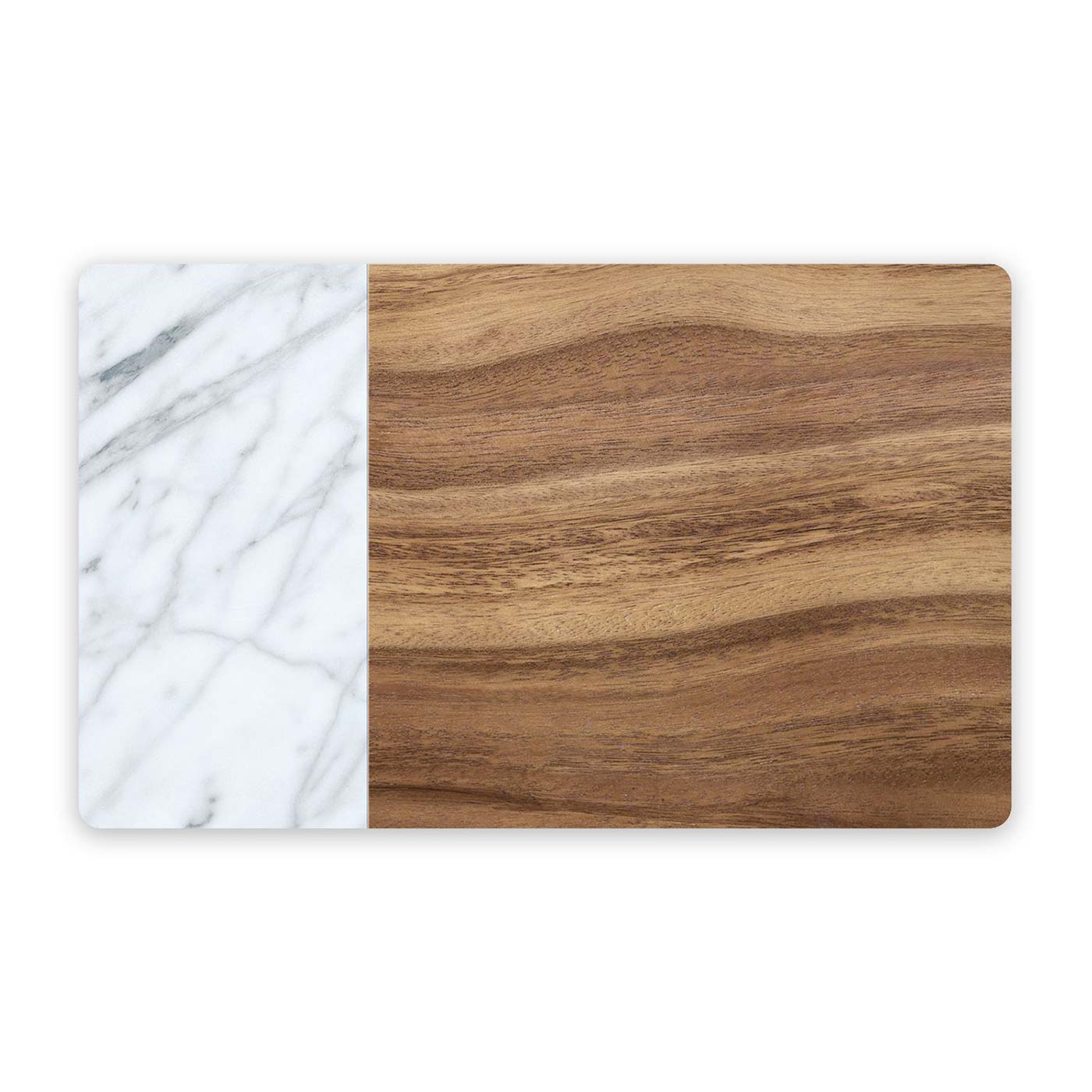 Acacia Wood & Carrara Marble Pet Placemat