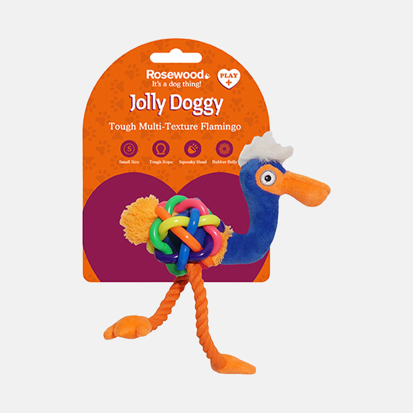 Rosewood Tough Multi Texture Flamingo Dog Toy