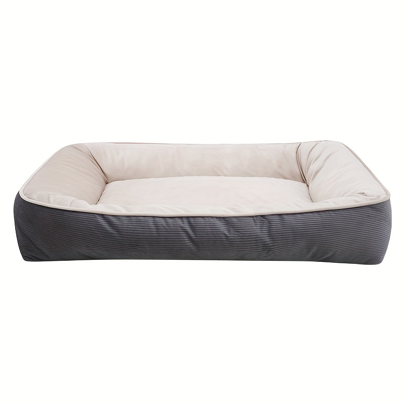1pc Corduroy Thickened Square Pet Nest Medium Large Dog Bed Soft Comfortable All-Season Universal