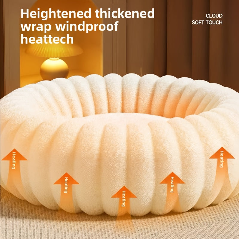 Soft and Comfortable Plush Pet Bed for Small Dogs and Cats - Winter Nest, Washable Fluffy Wave Design Pet Corrector, Universal Size for Small Dogs and Cats, Multiple Sizes Available, Halloween Gift, Christmas Present