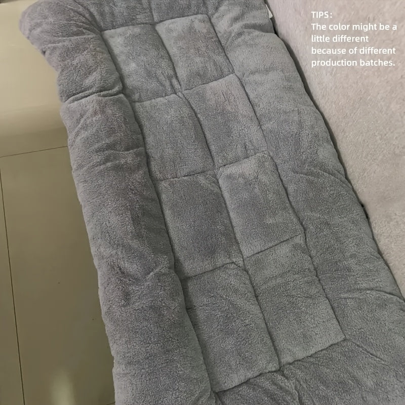Extra Large Plush Dog Bed Sofa - Ultra-Soft Thick Orthopedic Pet Bed with Non-Slip Bottom, Grey & White Polyester Cushion for All-Size Dogs (Small to Large Breeds) - Durable Cozy Bedding for Home, Couch or Use
