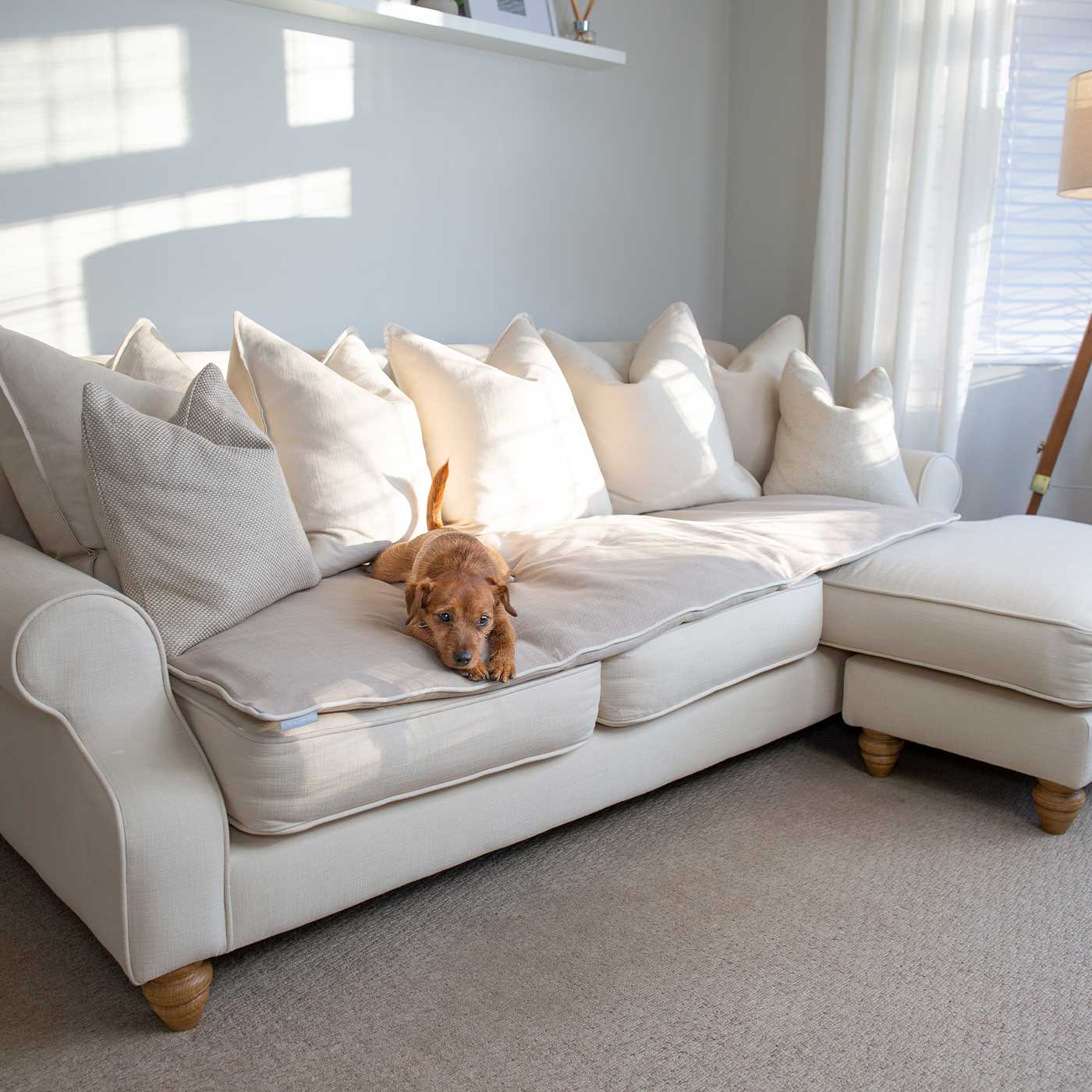 Sofa Topper in Savanna Oatmeal by Lords & Labradors